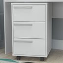 Ver imagem 2 de Gaveteiro para Escritorio Gamer 3 Gavetas e 4 Rodizios Branco B26 Novam