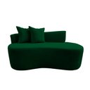 Ver imagem 4 de Namoradeira Sofá Feijão Hana 130cm Orgânica Bouclé Verde