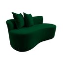 Ver imagem 3 de Namoradeira Sofá Feijão Hana 130cm Orgânica Bouclé Verde