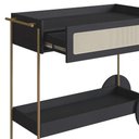 Ver imagem 6 de Carrinho Bar 1 Gaveta Porta Taça Pé Metal Arlo A10 Nero/dourado - Mpozenato