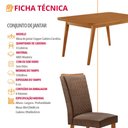 Ver imagem 7 de Mesa de Jantar Copper 120cm Tampo MDF Laminado Canto Copo com 4 Cadeiras Lisa
