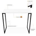Ver imagem 3 de Mesa Executiva Escritório Industrial 900 Mm Preto e Branco