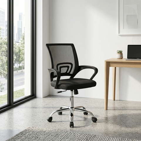 Cadeira Escritorio Giratória Tela Mesh Office Preto