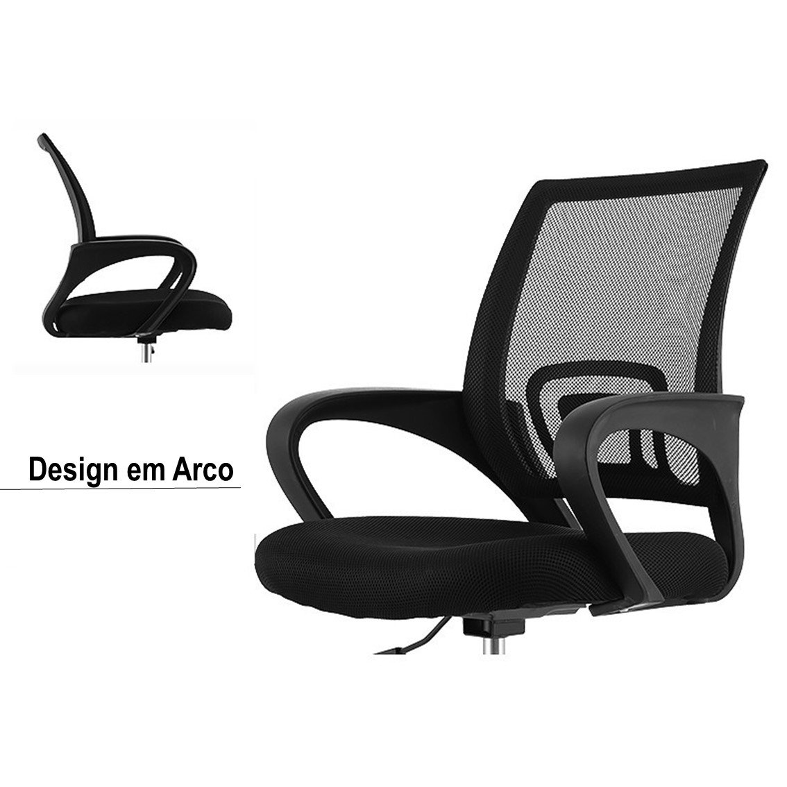 Cadeira para Escritório Diretor Tela Mesh Tok 3310 Or Design - 6