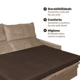Pillow Top para Sofá Retrátil e Reclinável Fibras Macias Almofada 90x180cm Bf Colchões - 6
