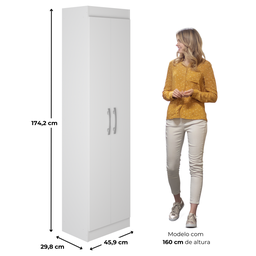 Guarda-roupa Multiuso Solteiro Compact Branco - Direto Sim - 3