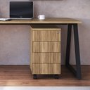 Ver imagem 1 de Gaveteiro 4 Gavetas BP Home Office Artesano Concept Marrom/Nogal Sevilha/Preto