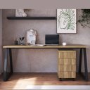 Ver imagem 7 de Gaveteiro 4 Gavetas BP Home Office Artesano Concept Marrom/Nogal Sevilha/Preto