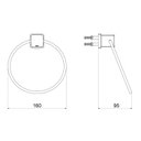 Ver imagem 2 de Toalheiro Argola Block 38 Meber Metais