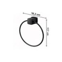 Ver imagem 3 de Toalheiro Argola Block 38 Meber Metais Preto/Matte