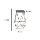 Ver imagem 2 de Banqueta Luci Bronze Linho Cinza Metal Móveis