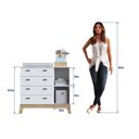 Ver imagem 4 de Cômoda Infantil 4 Gavetas e 1 Porta Linha Favo de Mel 