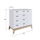 Ver imagem 3 de Cômoda Infantil 4 Gavetas e 1 Porta Linha Favo de Mel 