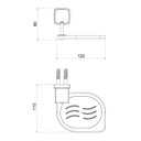 Ver imagem 2 de Saboneteira de Parede Block 38 Meber Metais