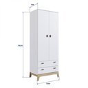 Ver imagem 4 de Guarda-Roupas Infantil 02 Portas e 02 Gavetas Linha Favo de Mel 