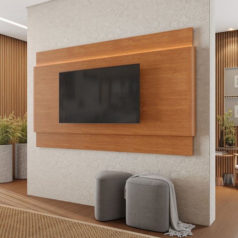 Painel para TV até 65 Polegadas com LED 100% MDF 225CMX130CM Aros