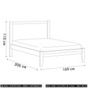 Ver imagem 4 de Cama Casal Queen Colchão 160cm Pé Madeira Maciça Solvi Freijó F07 - Mpozenato