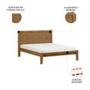 Ver imagem 3 de Cama Casal Queen Colchão 160cm Pé Madeira Maciça Solvi Freijó F07 - Mpozenato
