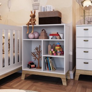 Estante Infantil 4 Nichos Linha Favo de Mel 