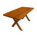 Ver imagem 2 de Conjunto Mesa 2,5m 4 Bancos e 2 Cadeiras Madeira Maciça Eucalipto