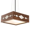 Ver imagem 5 de Luminária Decorativa Madeira Pendente Maresias Mirror 45cm:Pau Ferro