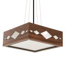 Ver mais imagens de Luminária Decorativa Madeira Pendente Maresias Mirror 45cm:Pau Ferro