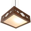 Ver imagem 1 de Luminária Decorativa Madeira Pendente Maresias Mirror 45cm:Pau Ferro