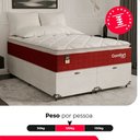 Ver imagem 5 de Cama Box Baú Casal Bipartido Colchão Comfort Class Pillowtop Vinho/suede Branco