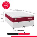 Ver imagem 4 de Cama Box Baú Casal Bipartido Colchão Comfort Class Pillowtop Vinho/suede Branco