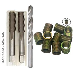 Bucha Roscada - M12x1,25 - M14x1,25 + Macho + Broca (tucho) - 1