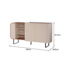 Ver imagem 4 de Buffet Aparador Flow para Sala de Jantar com 2 Portas Pés de Aço Moderno Potenza