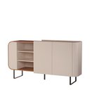 Ver imagem 3 de Buffet Aparador Flow para Sala de Jantar com 2 Portas Pés de Aço Moderno Potenza