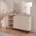 Ver imagem 1 de Buffet Aparador Flow para Sala de Jantar com 2 Portas Pés de Aço Moderno Potenza