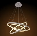 Ver imagem 2 de Lustre Pendente Moderno 3 Anéis Led Branco 60w Branco Quente Bivolt 9001-3b