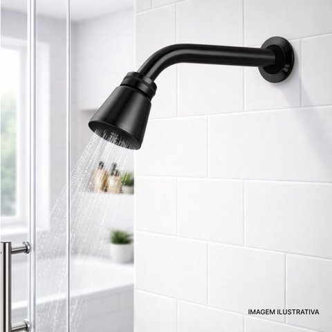 Ducha de Parede Tradicional 1956C Meber Metais Preto/Matte
