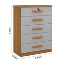 Ver imagem 2 de Cômoda Ipanema 5 Gavetas D'doro Cinamomo Off White