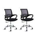 Ver imagem 1 de 2 Cadeiras Giratória com Base Cromada Diretor Preta Healer