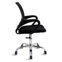 Ver imagem 4 de 2 Cadeiras Giratória com Base Cromada Diretor Preta Healer