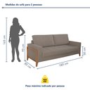 Ver imagem 3 de Sofá Living 2 Lugares com Pés em Madeira Maciça 180 cm Copenhage Yescasa