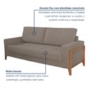 Ver imagem 4 de Sofá Living 2 Lugares com Pés em Madeira Maciça 180 cm Copenhage Yescasa
