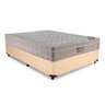 Cama Box Casal Sintético + Colchão Ortobom Airtech Molas Ensacadas 138x188x65 Bege - 1