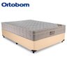 Cama Box Casal Sintético + Colchão Ortobom Airtech Molas Ensacadas 138x188x65 Bege - 5