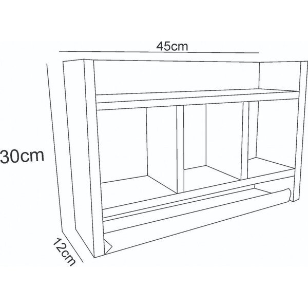 Nicho Porta Taolha Banheiro Porta Papel Mdf - 4