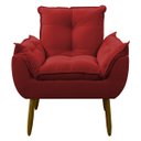 Ver imagem 1 de Poltrona Decorativa Sala de Estar Escritório Quarto Prime: Vermelha