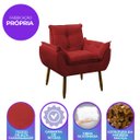 Ver imagem 7 de Poltrona Decorativa Sala de Estar Escritório Quarto Prime: Vermelha