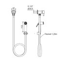 Ver imagem 2 de Ducha Higiênica 1850 C 77 Minimal Classic Meber Metais