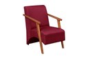 Ver imagem 1 de Poltrona Venus 1 Lugar Braço Madeira Maciça Tecido Suede Unidecor Bordô