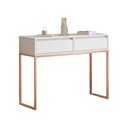 Ver imagem 2 de Buffet Aparador Retro Madeira 2 Gavetas Estilo Industrial - Branco Cobre