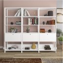 Ver imagem 1 de Kit 3 Estantes Multiuso Alta 4 Prateleiras 1 Porta 166cmx189cm Match Artely