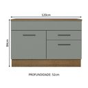 Ver imagem 3 de Balcão de Pia Cozinha 1 Porta e 2 Gavetas (Com Tampo) Rustic/Cinza Agata Madesa